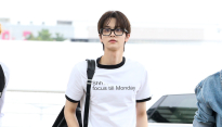 [포토] 투어스 신유, 크롭티에 배기 팬츠