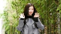 [포토] 아이들 미연, 상큼한 무채색 셋업